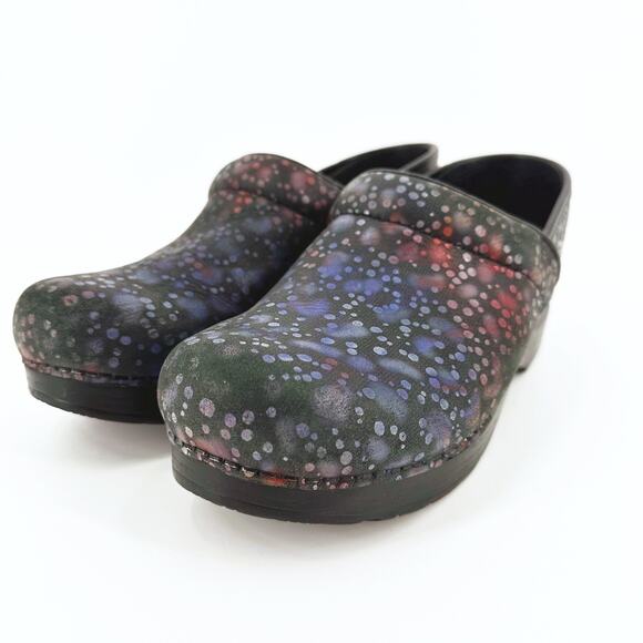 Dansko Leather Clogs Size 39/US 8.5-9 Professional Comfort Workwear Multicolor - Picture 3 of 8